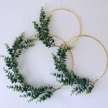 Load image into Gallery viewer, 10-40cm Gold Iron Metal Ring Hoop Wreath Garland Floral Wreath Handmade Flowers Metal Hoop Wedding Birthday Baby Shower Decor
