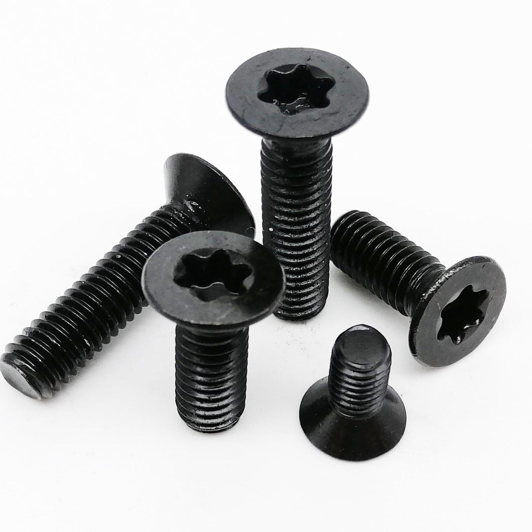 10/50 M2 M2.5 M3 M4 M5 M6 Black 304 Stainless Steel GB2673 Six-Lobe Torx Head Flat Countersunk Screw Six Lobe Bolt Machine screw