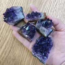 Load image into Gallery viewer, 10-70g 30-50mm Amethyst Geode Natural Crystal Quartz Stone Wand Point Energy Healing Mineral Stone Rock Home Decor Geode
