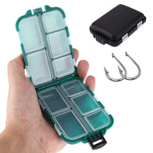 Load image into Gallery viewer, 10 Compartment Mini Storage Case Flying Fishing Tackle Box Fishing Spoon Hook Bait Storage Box Fishing Accessories
