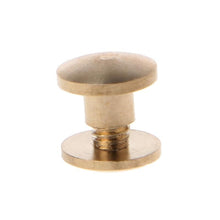 Load image into Gallery viewer, 10 Pairs Brass Chicago  Posts Belt Button for Leather Bookbinding Crafts
