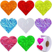 Load image into Gallery viewer, 100-500 Labels Love Rainbow Sticker Heart Shape Scrapbooking Gift Packaging Party Wedding Valentine&#39;s Day Stationery Sticker
