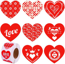 Load image into Gallery viewer, 100-500 Labels Love Rainbow Sticker Heart Shape Scrapbooking Gift Packaging Party Wedding Valentine&#39;s Day Stationery Sticker
