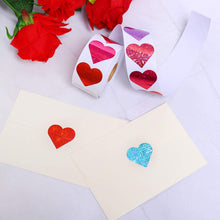 Load image into Gallery viewer, 100-500 Labels Love Rainbow Sticker Heart Shape Scrapbooking Gift Packaging Party Wedding Valentine&#39;s Day Stationery Sticker
