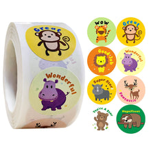 Load image into Gallery viewer, 100-500PCS Reward Stickers for Kids Children Kindergarten School Encouragement Students Games Toy Animals Stationery Labels
