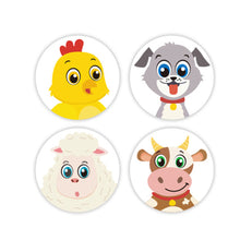 Load image into Gallery viewer, 100-500pcs 1inch Cartoon Animal Children Sticker Label Thank You Cute Toy Game Sticker DIY Gift Sealing Label Decoration Supp
