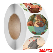 Load image into Gallery viewer, 100-500pcs 1inch Cartoon Animal Children Sticker Label Thank You Cute Toy Game Sticker DIY Gift Sealing Label Decoration Supp
