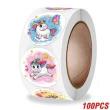 Load image into Gallery viewer, 100-500pcs 1inch Cartoon Animal Children Sticker Label Thank You Cute Toy Game Sticker DIY Gift Sealing Label Decoration Supp
