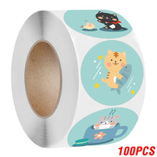 Load image into Gallery viewer, 100-500pcs 1inch Cartoon Animal Children Sticker Label Thank You Cute Toy Game Sticker DIY Gift Sealing Label Decoration Supp
