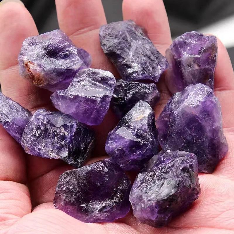 100% Natural Irregular Amethyst Crystal Stone Purple Gravel Mineral Specimen Raw Quartz Crystal Gift Jewelry Accessory