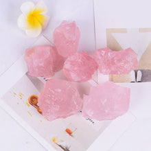 Load image into Gallery viewer, 100% Natural Pink Rose Quartz Stone Raw Crystal Stones Healing Mineral Specimen Rock Stone
