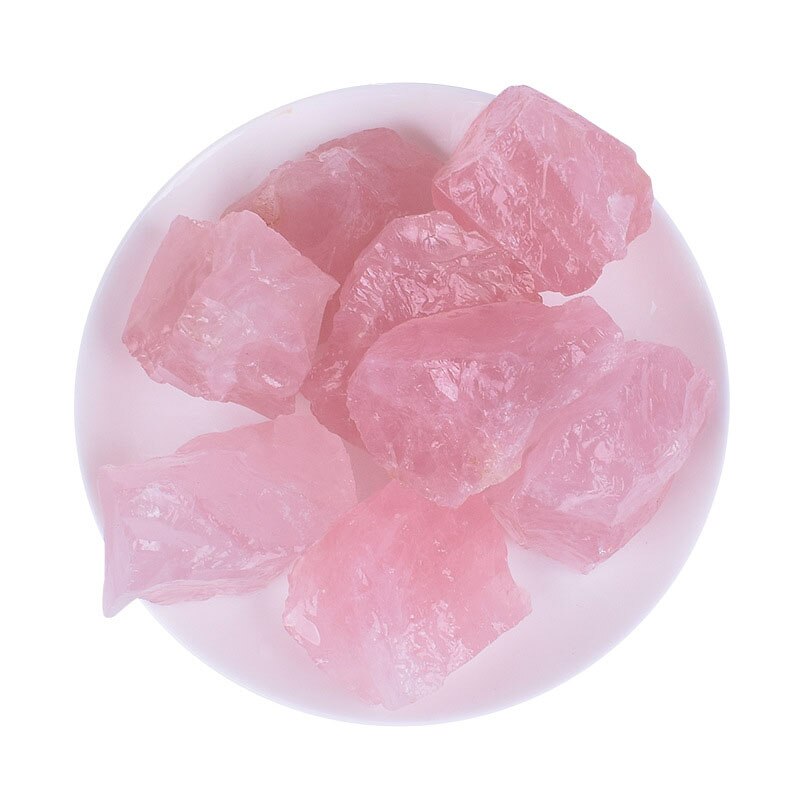 100% Natural Pink Rose Quartz Stone Raw Crystal Stones Healing Mineral Specimen Rock Stone