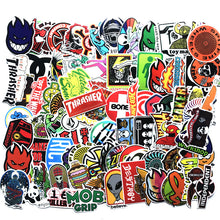 Load image into Gallery viewer, 100pcs cool skateboard fashion Stickers For Suitcase PVC Skateboard Laptop Luggage Fridge Phone Car Styling DIY Decal stickers
