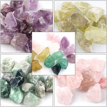 Load image into Gallery viewer, 100g Bulk Lots Raw Rough Crystal Quartz Natural Rock Stone Amethyst Citrine Fluorite Reiki Healing Mineral Specimen Garden Decor
