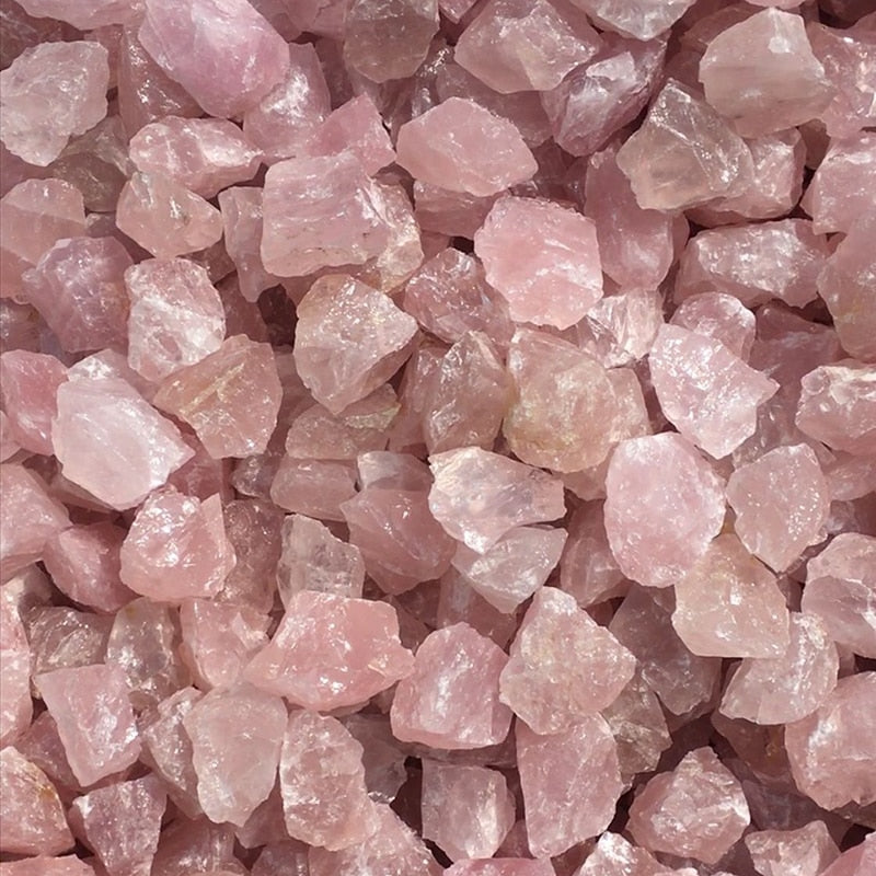 100g Natural Raw Crystal Pink Rose Quartz Crystal Minerals Specimen Healing Crystal Love Natural Stones and Fish Tank Decor