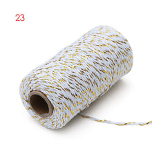 Load image into Gallery viewer, 100m/roll 2ply Bakers Twine String Cotton Cords Rope for Home Decor Handmade Christmas Gift Packing Craft DIY wrapping gift
