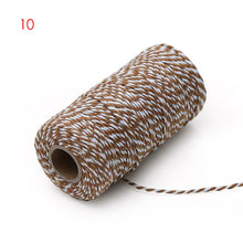 Load image into Gallery viewer, 100m/roll 2ply Bakers Twine String Cotton Cords Rope for Home Decor Handmade Christmas Gift Packing Craft DIY wrapping gift

