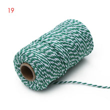 Load image into Gallery viewer, 100m/roll 2ply Bakers Twine String Cotton Cords Rope for Home Decor Handmade Christmas Gift Packing Craft DIY wrapping gift

