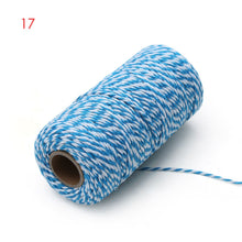 Load image into Gallery viewer, 100m/roll 2ply Bakers Twine String Cotton Cords Rope for Home Decor Handmade Christmas Gift Packing Craft DIY wrapping gift
