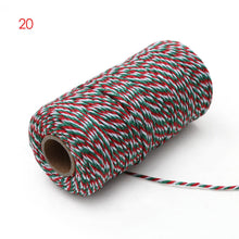 Load image into Gallery viewer, 100m/roll 2ply Bakers Twine String Cotton Cords Rope for Home Decor Handmade Christmas Gift Packing Craft DIY wrapping gift
