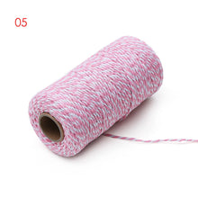 Load image into Gallery viewer, 100m/roll 2ply Bakers Twine String Cotton Cords Rope for Home Decor Handmade Christmas Gift Packing Craft DIY wrapping gift
