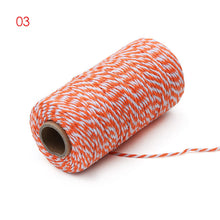 Load image into Gallery viewer, 100m/roll 2ply Bakers Twine String Cotton Cords Rope for Home Decor Handmade Christmas Gift Packing Craft DIY wrapping gift
