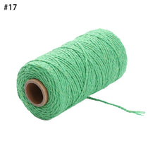 Load image into Gallery viewer, 100m/roll 2ply Bakers Twine String Cotton Cords Rope for Home Decor Handmade Christmas Gift Packing Craft DIY wrapping gift
