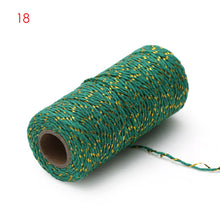 Load image into Gallery viewer, 100m/roll 2ply Bakers Twine String Cotton Cords Rope for Home Decor Handmade Christmas Gift Packing Craft DIY wrapping gift
