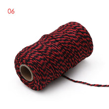 Load image into Gallery viewer, 100m/roll 2ply Bakers Twine String Cotton Cords Rope for Home Decor Handmade Christmas Gift Packing Craft DIY wrapping gift
