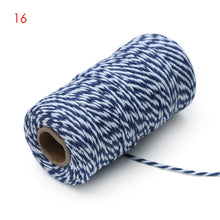 Load image into Gallery viewer, 100m/roll 2ply Bakers Twine String Cotton Cords Rope for Home Decor Handmade Christmas Gift Packing Craft DIY wrapping gift
