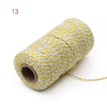 Load image into Gallery viewer, 100m/roll 2ply Bakers Twine String Cotton Cords Rope for Home Decor Handmade Christmas Gift Packing Craft DIY wrapping gift
