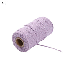 Load image into Gallery viewer, 100m/roll 2ply Bakers Twine String Cotton Cords Rope for Home Decor Handmade Christmas Gift Packing Craft DIY wrapping gift
