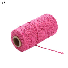 Load image into Gallery viewer, 100m/roll 2ply Bakers Twine String Cotton Cords Rope for Home Decor Handmade Christmas Gift Packing Craft DIY wrapping gift
