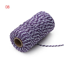 Load image into Gallery viewer, 100m/roll 2ply Bakers Twine String Cotton Cords Rope for Home Decor Handmade Christmas Gift Packing Craft DIY wrapping gift
