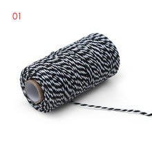 Load image into Gallery viewer, 100m/roll 2ply Bakers Twine String Cotton Cords Rope for Home Decor Handmade Christmas Gift Packing Craft DIY wrapping gift
