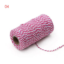 Load image into Gallery viewer, 100m/roll 2ply Bakers Twine String Cotton Cords Rope for Home Decor Handmade Christmas Gift Packing Craft DIY wrapping gift
