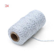 Load image into Gallery viewer, 100m/roll 2ply Bakers Twine String Cotton Cords Rope for Home Decor Handmade Christmas Gift Packing Craft DIY wrapping gift

