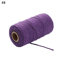Load image into Gallery viewer, 100m/roll 2ply Bakers Twine String Cotton Cords Rope for Home Decor Handmade Christmas Gift Packing Craft DIY wrapping gift
