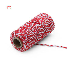 Load image into Gallery viewer, 100m/roll 2ply Bakers Twine String Cotton Cords Rope for Home Decor Handmade Christmas Gift Packing Craft DIY wrapping gift
