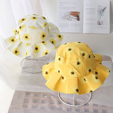 Load image into Gallery viewer, 1-4 Years Old Girl Spring and Summer SUNFLOWER Children&#39;s Bucket Hat Outdoor Sun-Shade Sun Protection
