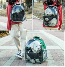 Load image into Gallery viewer, Red New Expandabale Cat Bag Breathable Portable Pet Carrier Bag Outdoor Travel Backpack For Cat And Dog Transparent Space Pet Backpack Fa1367
