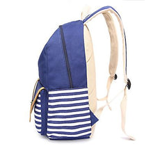 Load image into Gallery viewer, 1# Royal Blue 4 Pcs/Set Student Canvas Backpack Lunch Bag For Outdoor Travel Zf0631
