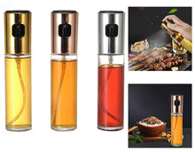 Load image into Gallery viewer, Silver Olive Oil Spray Bottle Vinegar Soy Sauce Sprayer Seasoning Dispenser 100Ml Zf0237
