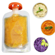 Load image into Gallery viewer, 10 Pcs Bags Baby Puree Squeezer Food Squeezer Fruit Juice Dispenser Storage Pouch Zf1053
