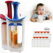 Load image into Gallery viewer, 10 Pcs Bags Baby Puree Squeezer Food Squeezer Fruit Juice Dispenser Storage Pouch Zf1053
