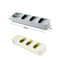 Load image into Gallery viewer, White Cutlery Storage Box Tableware Organizer Kitchen Flatware Drawer Tray Forks Knives Storage Box LC655
