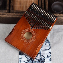 Load image into Gallery viewer, 17 Keys Bull Kalimba Thumb Paino Made By Solid Mahogany Portable Mbira Sanza African Wood Finger Piano
