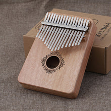 Load image into Gallery viewer, 17 Keys Bull Kalimba Thumb Paino Made By Solid Mahogany Portable Mbira Sanza African Wood Finger Piano

