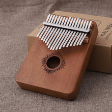 Load image into Gallery viewer, 17 Keys Bull Kalimba Thumb Paino Made By Solid Mahogany Portable Mbira Sanza African Wood Finger Piano
