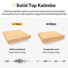 Load image into Gallery viewer, 17 Keys Bull Kalimba Thumb Paino Made By Solid Mahogany Portable Mbira Sanza African Wood Finger Piano
